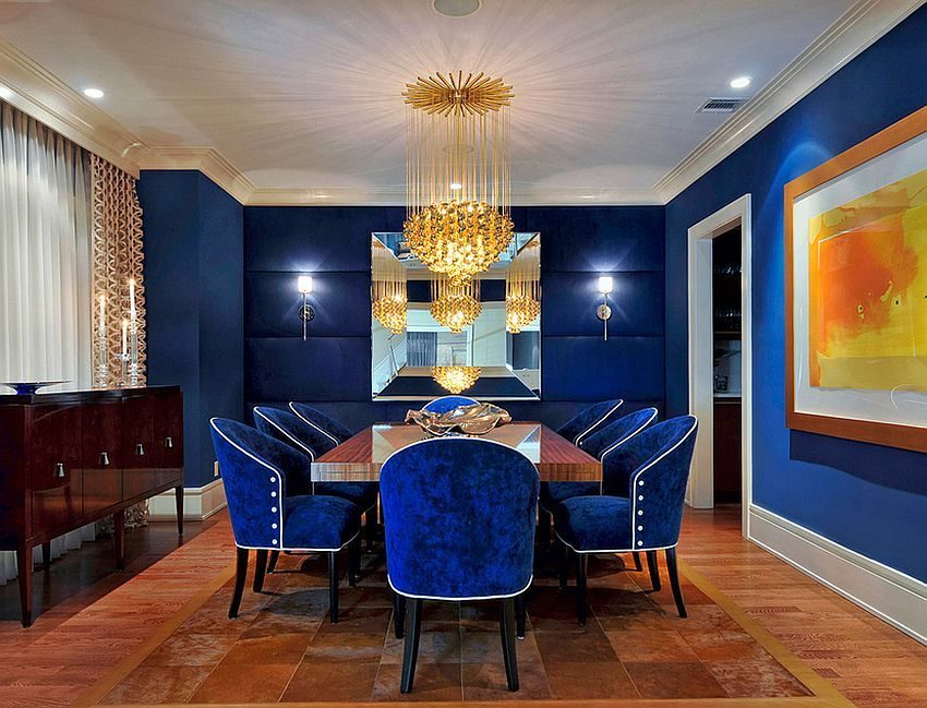 Description: phoi mau noi that 1 Cách phối màu xanh dương trong nội thất phòng ăn qpdesign