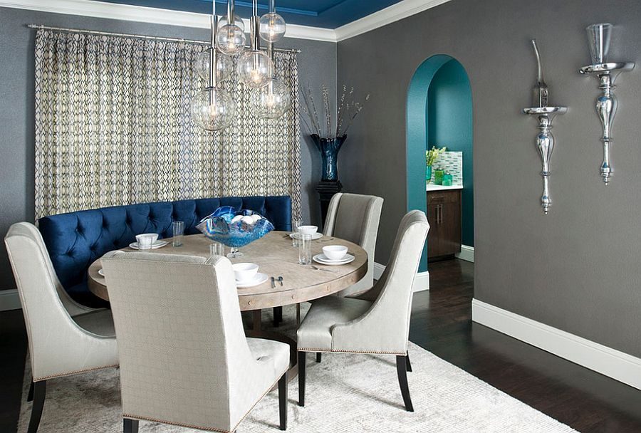 Description: phoi mau noi that 16 Cách phối màu xanh dương trong nội thất phòng ăn qpdesign